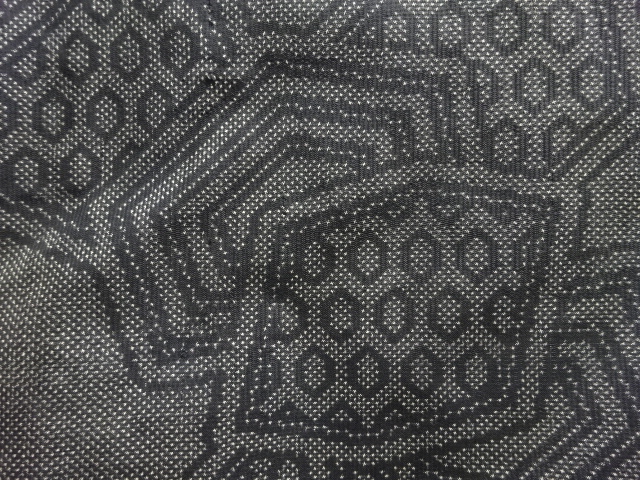 JAPANESE KIMONO / ANTIQUE KIMONO / SILK / DORO OSHIMA TSUMUGI / WOVEN KIKKO